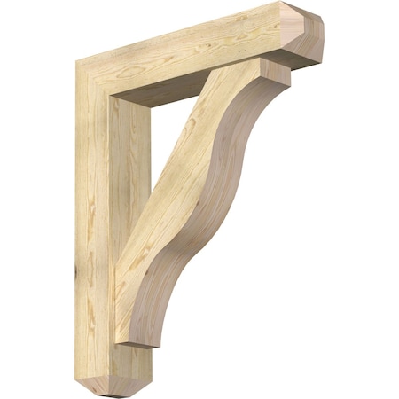 Ekena Millwork Funston Craftsman Rough Sawn Bracket w/ Offset Brace, Douglas Fir, 8"W x 36"D x 44"H BKT0806X36X44FST04RDF